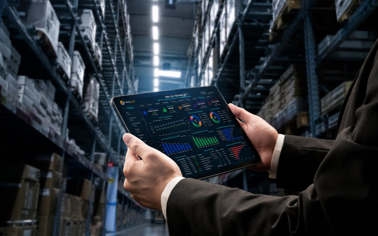 dashboard quản lí kho của Esvn ERP